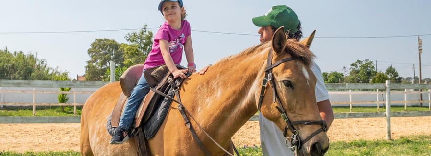Première leçon d'équitation à Moita