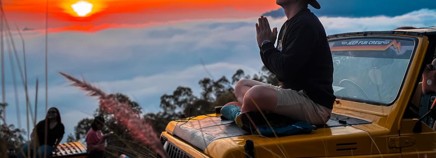 Mont Batur en Jeep au lever du soleil, lave noire, tout inclus