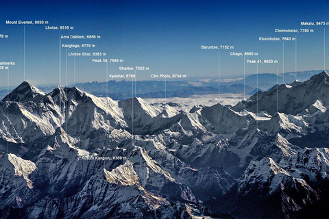 Panoramische Everest-bergvluchtPanoramische bergvlucht