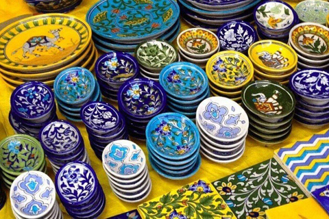 Jaipur Shopping Tour with Blue Pottery &Block Print Workshop Private Tour: Car + Guide