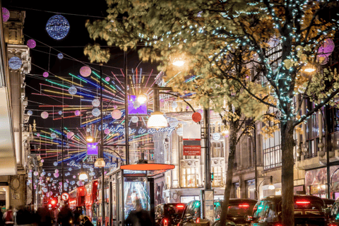 لندن: جولة أضواء الكريسماس والوجبات الخفيفة