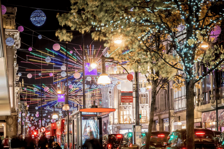 لندن: جولة أضواء الكريسماس والوجبات الخفيفة