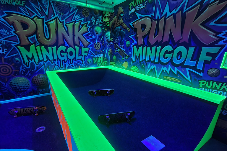 Prague: Punk Minigolf Glow-in-the-Dark Entry Ticket Punk Minigolf Glow-in-the-Dark Entry Ticket Monday-Thursday