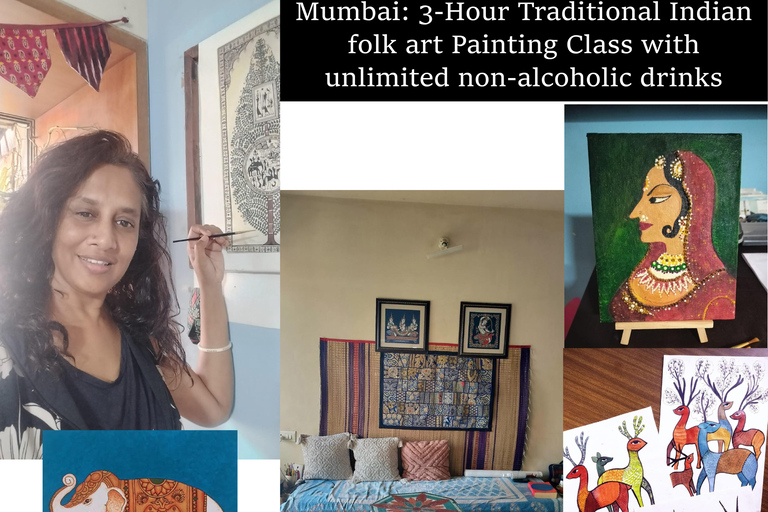Mumbai: Painting Class with Unlimited Non-Alcoholic Drinks