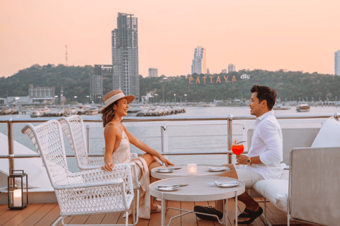 Ocean Sky Pattaya Sunset Dinner Cruise Experience Sunset Dinner Cruise Pattaya with Buffet, Show, and Sea View