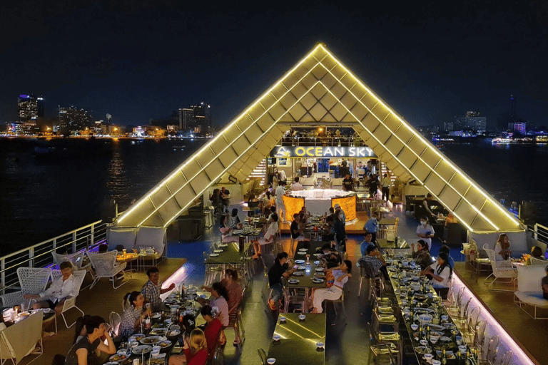 Ocean Sky Pattaya Sunset Dinner Cruise Experience Sunset Dinner Cruise Pattaya with Buffet, Show, and Sea View