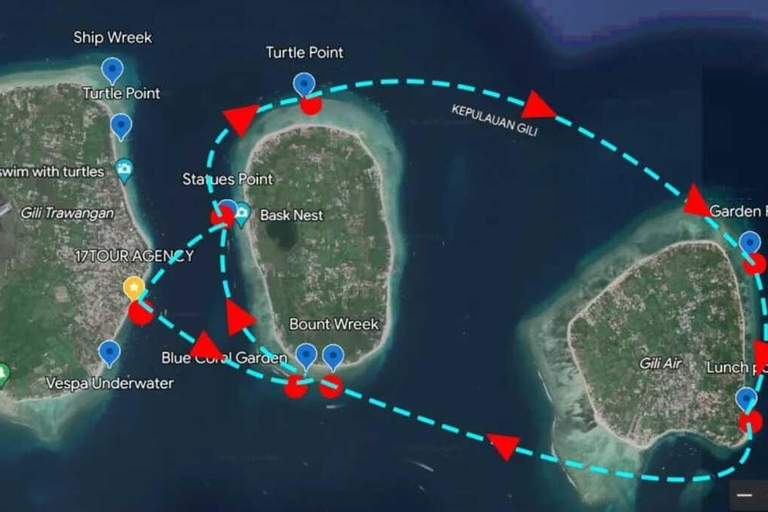Gili Islands: Snorkeling Tour with Turtles and Statues
