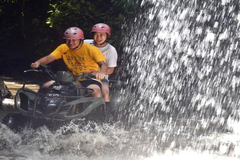 Ubud Quad Bike Tour with Waterfall, Long Tunnel, and Lunch Single Driver ( 1 ATV 1 person ) with Meeting Point Ubud