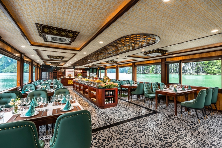 Halong Luxe cruise dagtocht, lunchbuffet & Limousine bus