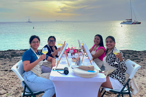 Aruba: Beachside Sip &amp; Paint with Snacks and Wine