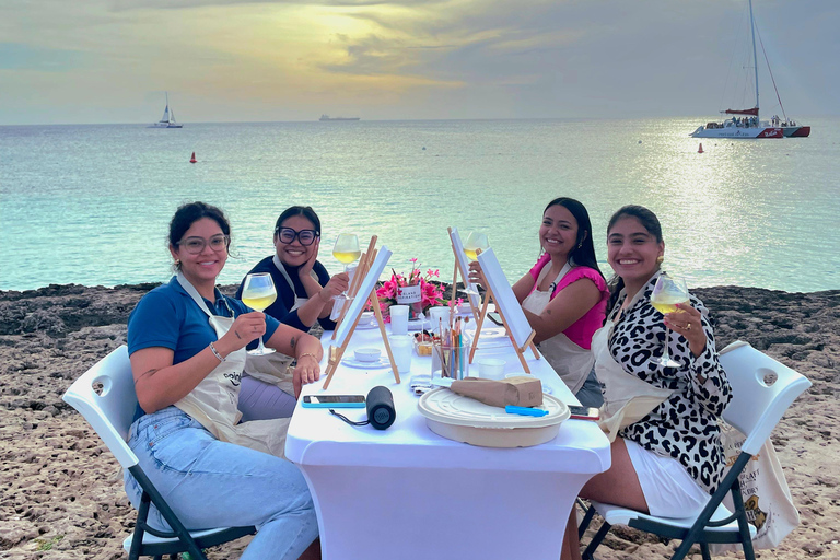 Aruba: Beachside Sip &amp; Paint with Snacks and Wine