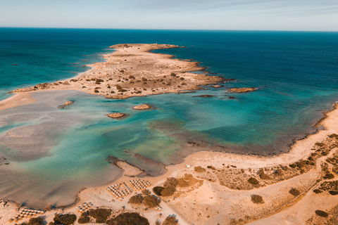 Tour privato di un'intera giornata per famiglie alla spiaggia di Elafonisi e ad Agia Sofia