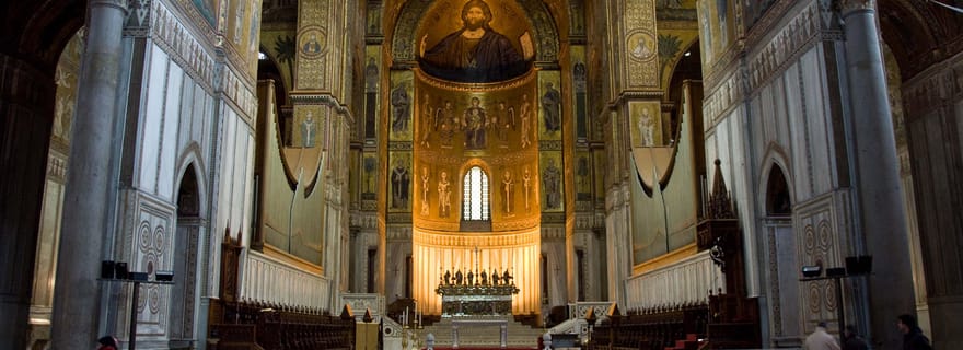 Visite privée de la cathédrale et du cloître de Monreale, du laboratoire de céramique