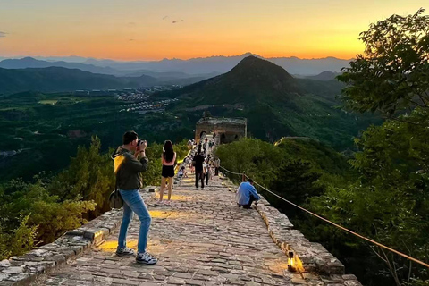 Beijing: Simatai Great Wall & Gubei Water Town Private Tour Private Day Tour or Night Tour without Tour Guide Service