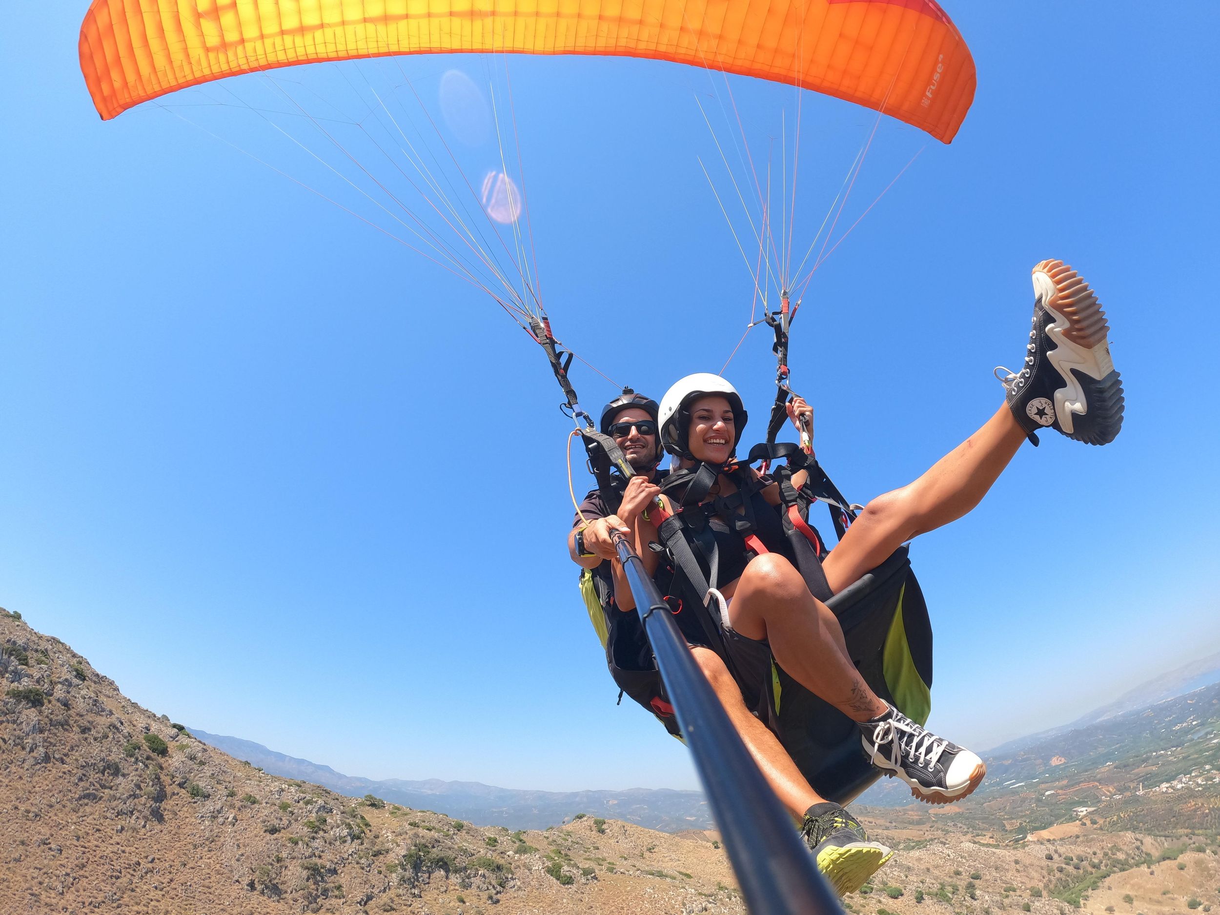 Chania: Tandem-Gleitschirmflug auf Kreta