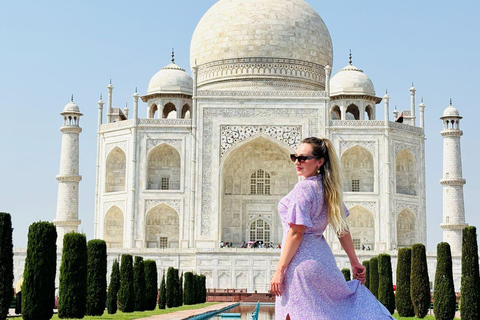 Vanuit Delhi: privé-excursie Taj Mahal &amp; Agra met 5-sterrenlunchVanuit Agra: tour met alleen chauffeur en gids