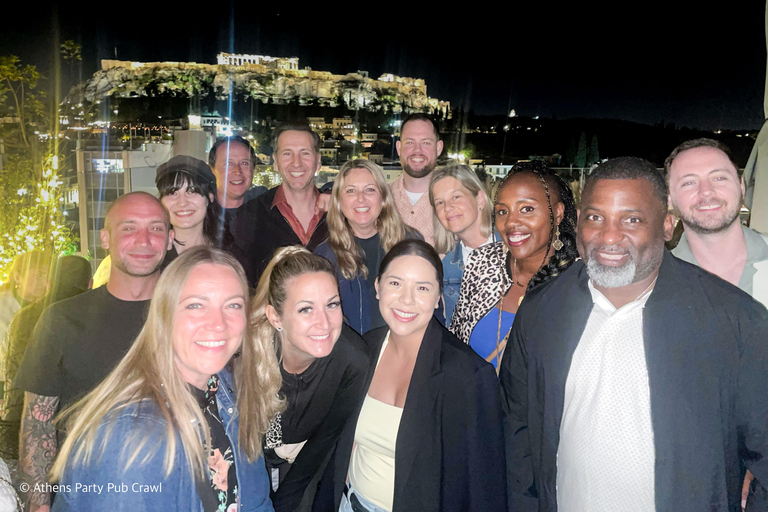 Athens: Rooftop Pub Crawl w/ Acropolis Views & Party
