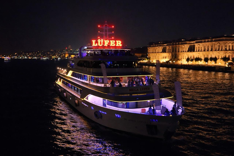Istanbul: New Year's Eve Bosphorus Cruise w/ Dinner Option VIP Dinner Menu, Alcoholic Drinks, and Hotel Transfer