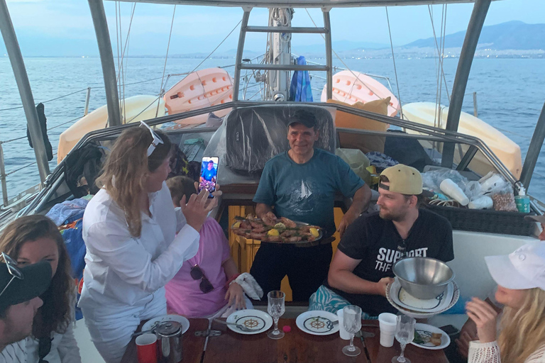 Athens: Full-Day Private Sailing Trip with Meal & Drinks Daily sailing cruise from Athens with food and drinks