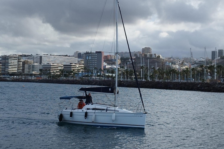 Las Palmas: Learn to sail with our sailboat. 4 hours tour