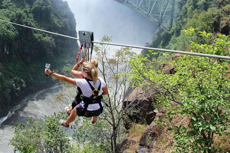 Livingstone: Mosi-oa-Tunya Park Safari and Zipline Tour