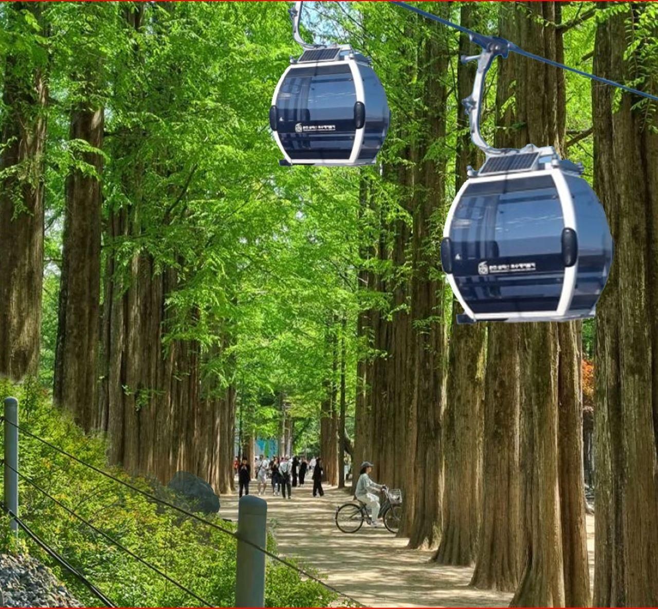 Seoul: Samaksan-Seilbahn & Nami mit Alpaka-Welt/Railbike