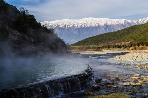 From Tirana/Durres/Golem: Permet Thermal Baths & Canyon Private Tour