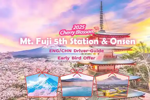 Tokyo: Mt. Fuji Spring DayTrip with Cherry Blossoms & Onsen