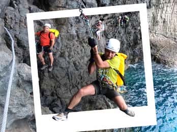Agaete: Coasteering Gran Canaria. Ferrata Marina y Tirolina