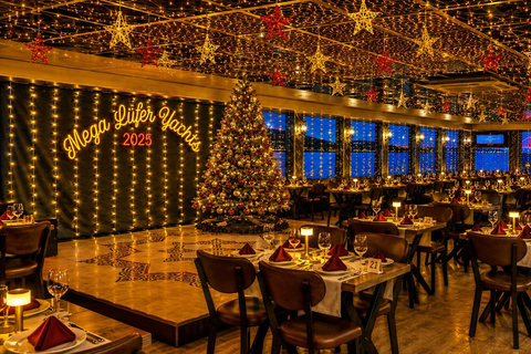 Istanbul: New Year's Eve Bosphorus Cruise w/ Dinner Option VIP Dinner Menu, Alcoholic Drinks, and Hotel Transfer