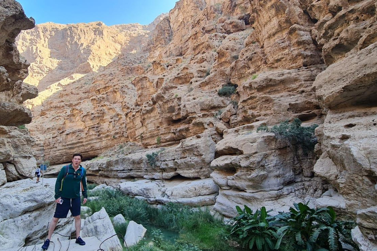 Da Muscat: Avventura a Wadi Shab, Sinkhole e Spiaggia delle Pinne