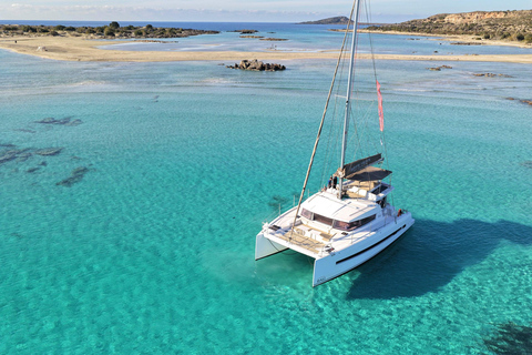 Catamaran Cruise to Elafonisi & Kedrodasos: Lunch & Open Bar Elafonisi Cruise: Snorkel, Paddle & Healthy Meal