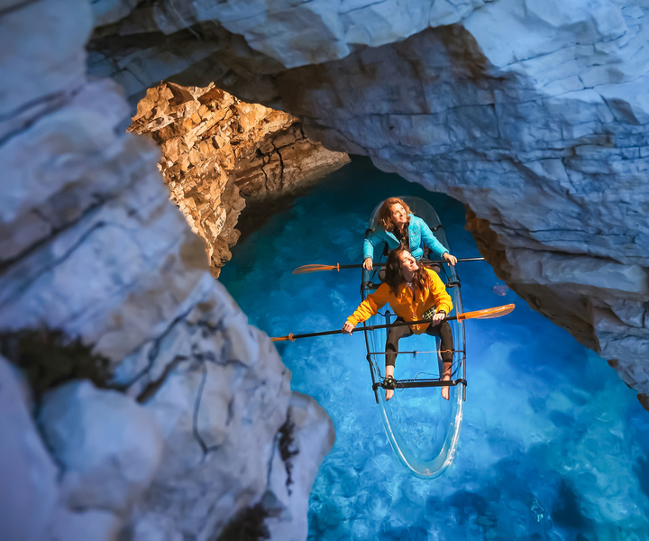 Pula: Night-Time Sea Kayaking Tour in Transparent Kayak