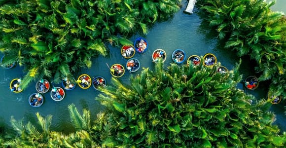 Da Nang: Basket Boat in Coconut Forest, Sunset & Hoi An Town
