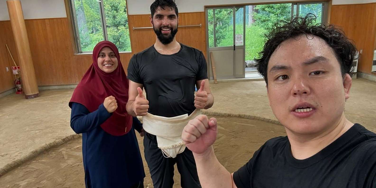 Sumo training at Amita Dojo Tokyo — real keiko at clay dohyo — image 2