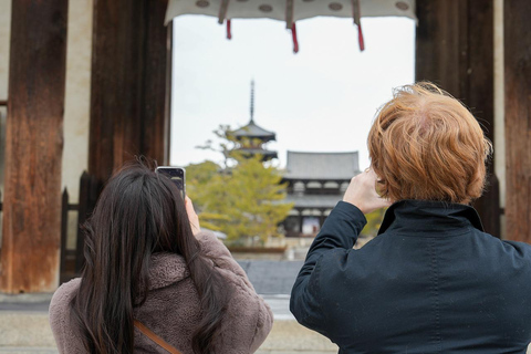 Excursión Privada de un Día a lo Más Destacado de Nara y Osaka