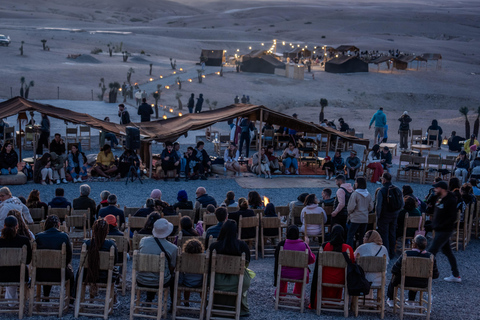 Au départ de Marrakech : Excursion dans le désert au coucher du soleil avec balade à dos de chameau et dîner