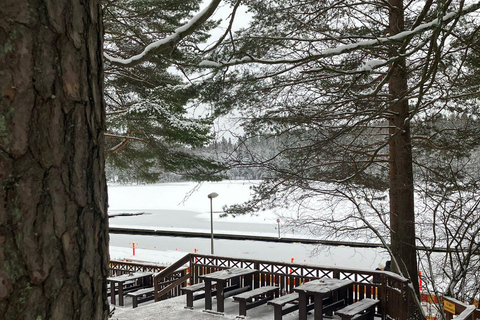 Traditional smoke sauna experience and national park visit