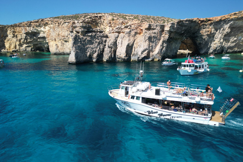 Lagon bleu et lagon de cristal de Comino - Croisière de 3 baies