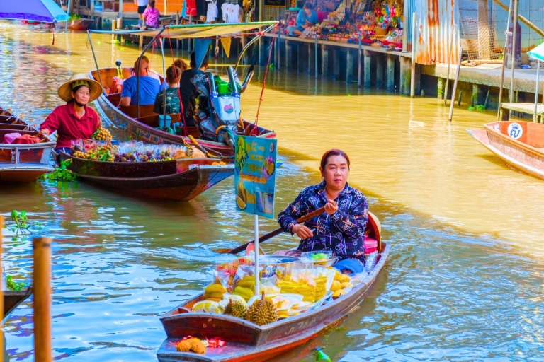 Z Bangkoku: Damneon Floating & Train Markets całodniowa wycieczkaPrywatna wycieczka z kierowcą-przewodnikiem i 1-godzinną przejażdżką łodzią