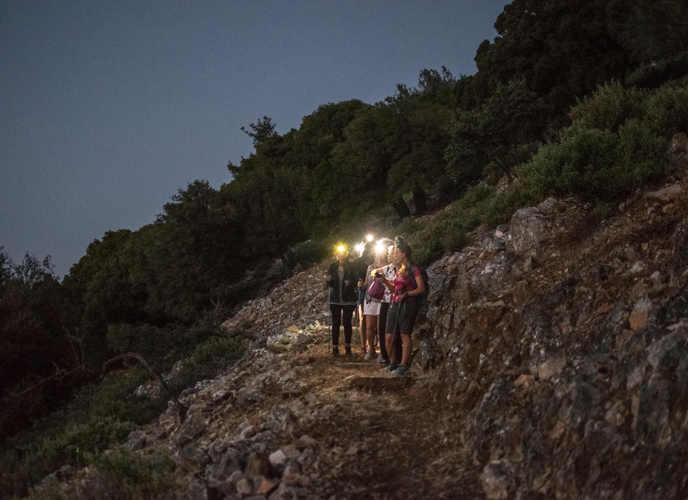 Rhodos: Profitis Ilias guidet vandretur ved solnedgang