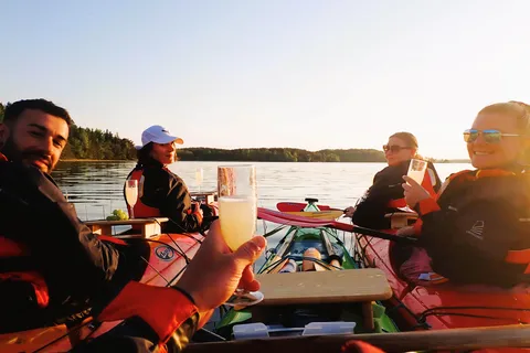 Stockholm: Sunset Archipelago Kayaking & Toast on the Water