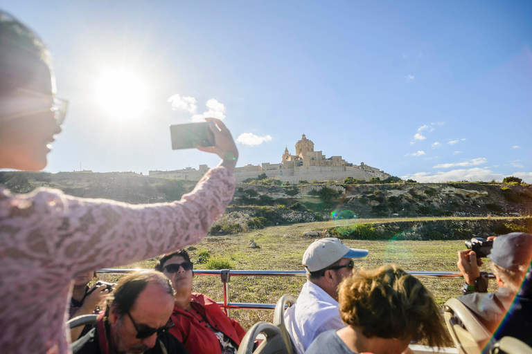 Malta: Valletta Audio Guided Walk & HO-HO Bus Tour Option Malta: Hop-On Hop-Off Bus Tour & Valletta Audio Guided Walk