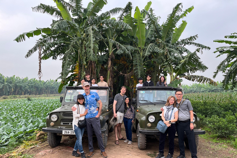 Hanoi Highlights, Train St & Hidden Gems Jeep Discovery Tour Jeep Food Tour: City highlights & Foods.