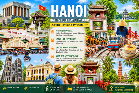 Hanoi Half & Full Day City: Culture, History & Everyday Life Private Tour & Private Car Transfer & Guide (HALF DAY)