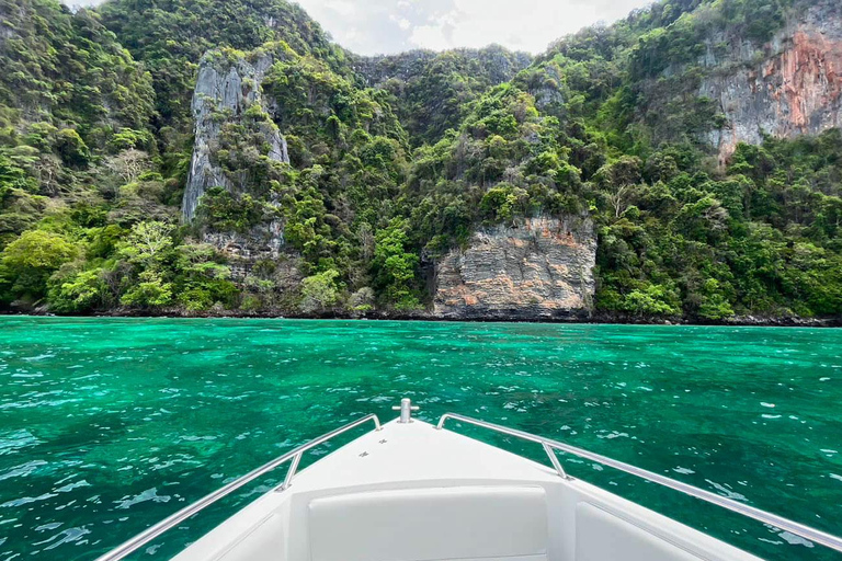 Phuket: Privé speedboot charter naar Phi Phi &amp; Khai eilanden