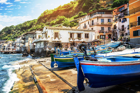 Scilla: Myth, Castello Ruffo, and the village of Chianalea Scilla: Myth, Ruffo Castle, and the village of Chianalea