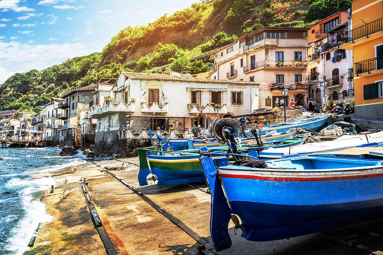 Scilla: Myth, Castello Ruffo, and the village of Chianalea Scilla: Myth, Ruffo Castle, and the village of Chianalea