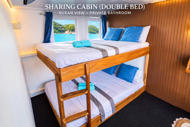 3-Day Komodo National Park Cruise with NK Superior Phinisi Sharing Cabin, Single Bed, Ocean View