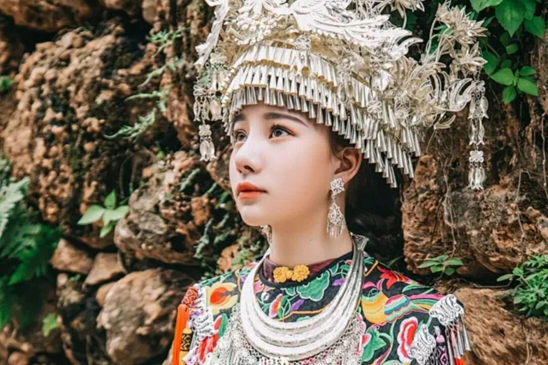 Yangshuo Traditional Costume Rental & Makeup Services Miao & Zhuang Costume Rental & Styling